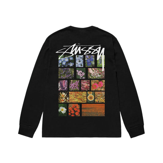 FLOWER GRID PIGMENT DYED LS SWEAT
